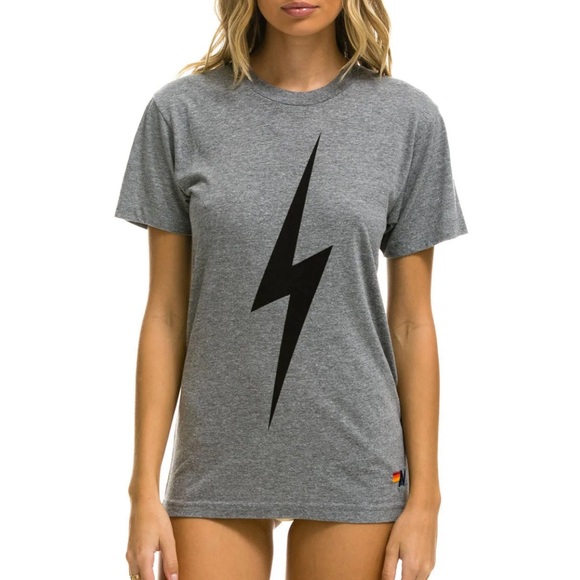 Aviator Nation Tops - Aviator nation BOLT TEE - HEATHER GREY